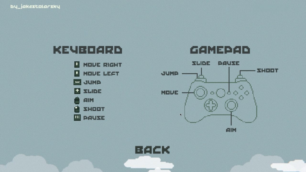 Control screen showing keyboard input for one player and gamepad input for the other.